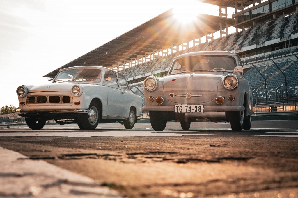 Wankeltrabant und Trabant P50 Rallye Fahrzeug