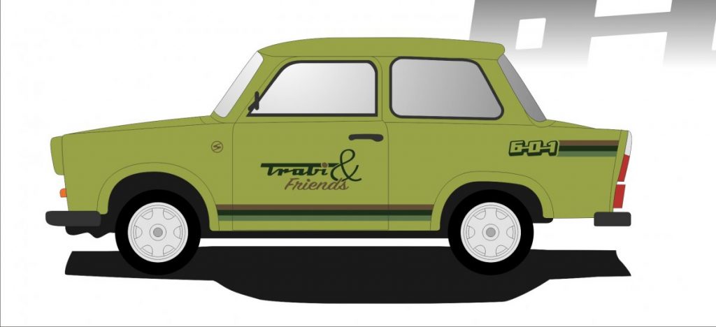 Designstudie der 601 Limousine seitliche Ansicht.