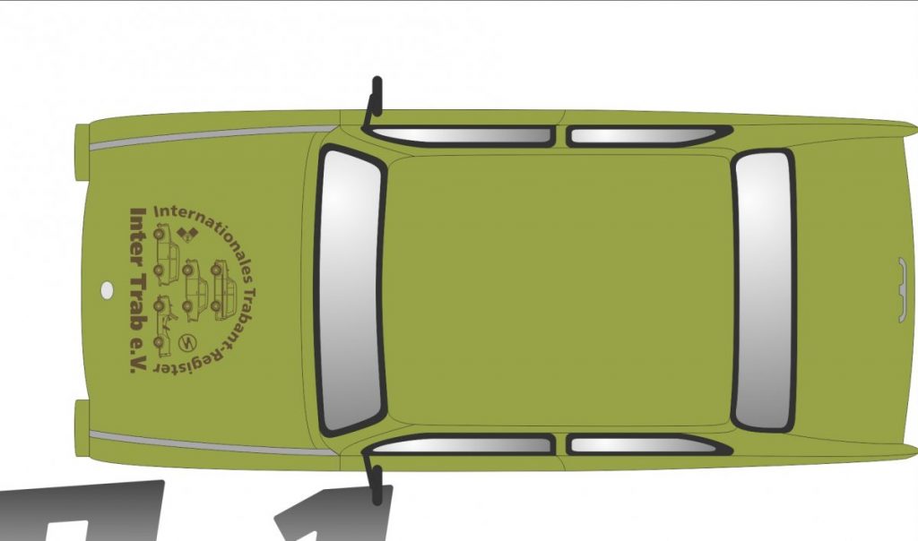 Designstudie der 601 Limousine in der Draufsicht.